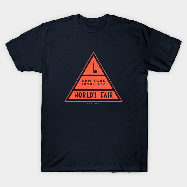 1939-40 World's Fair, New York - Pyramid T-Shirt by deadmansupplyco